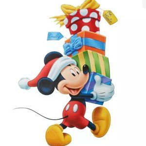 Disney Mickey Mouse Wall Cling Christmas Decor